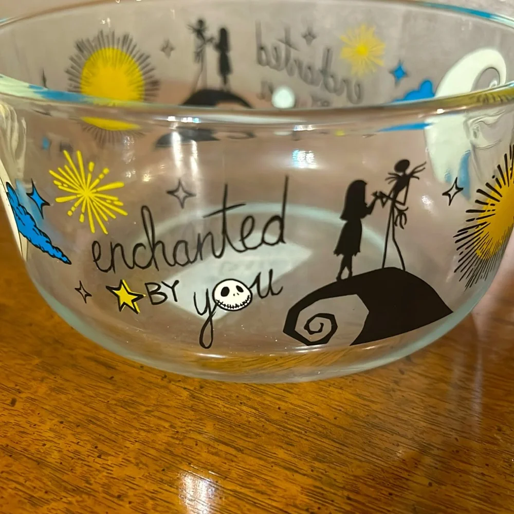 Disney The Nightmare Before Christmas Food Storage Glass Container Bowl